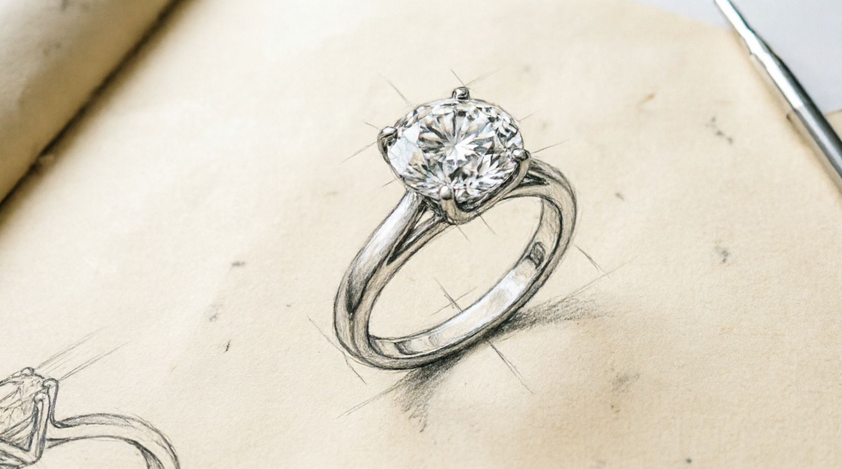 Hand-drawn jewellery design concept — bespoke jeweller Rawalpindi
